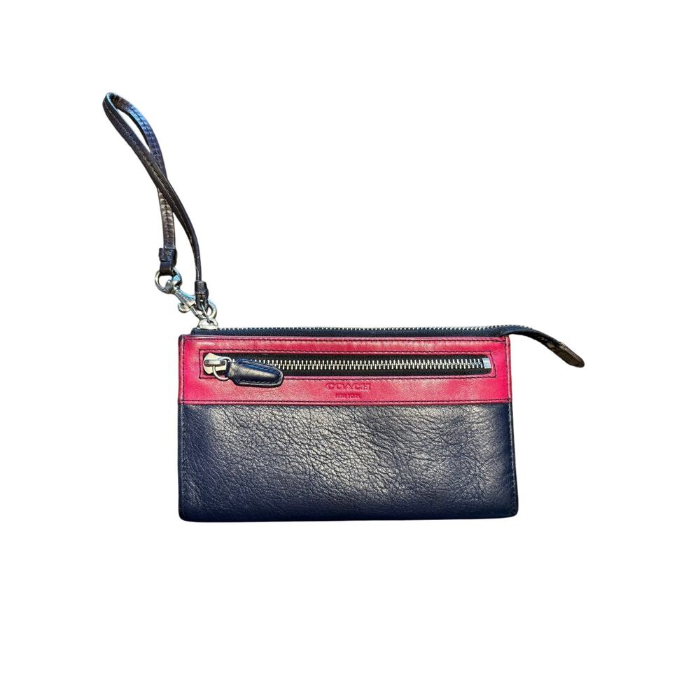 Coach Legacy 2 tone leather wristlet
